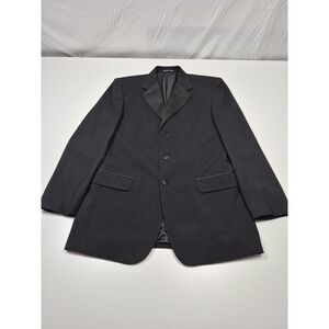 Fumagalli's Suit Jacket Mens 40L Black Wool Tuxedo 3 Button Notch Lapel
